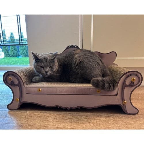 Kattsoffa klösbräda i wellpapp/MDF 60 cm, sittyta 41x28 cm