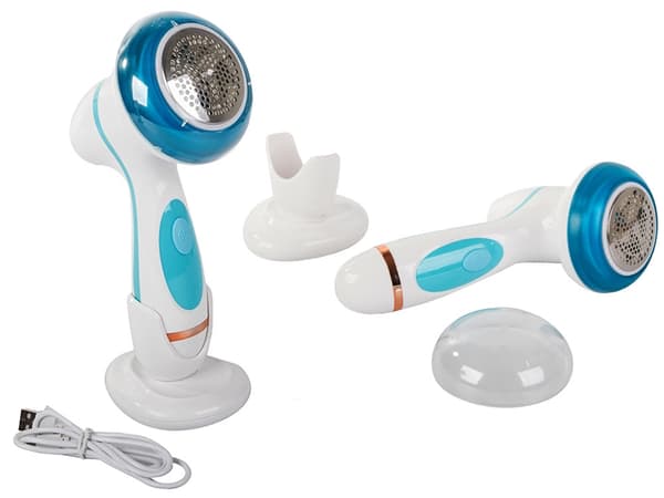 Fnugfjerner USB-opladning 3 roterende blade med stativ mixfarve
