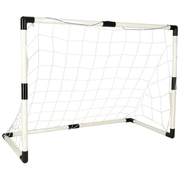 Fotbollsmål barn 2-pack hopfällbara 95x70 cm med 2 bollar & pump