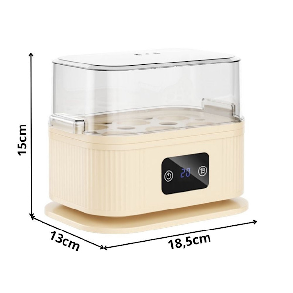 Äggkokare 6 ägg 200 W med timer display hårdhetskontroll