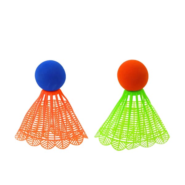 Badmintonracketsæt til børn 2 rackets 48 cm + 2 fjerbolde med bold