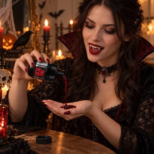 Tekoveri nestemäinen punainen 100 ml pullo Halloween-meikkiin cosplayhin