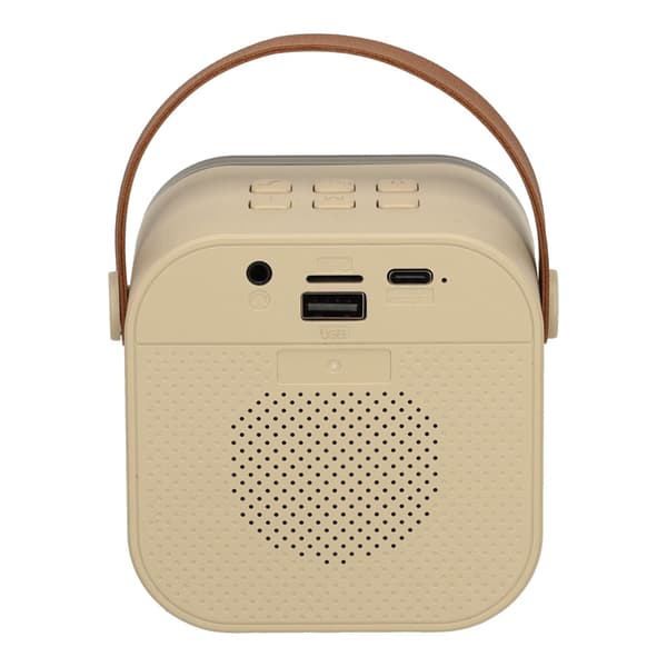 Trådlöst karaoke-set Bluetooth-högtalare 6W + mikrofon RGB LED beige