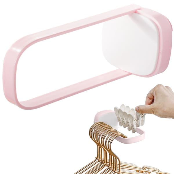 Väggmonterad galghållare vikbar självhäftande 7x15,5 cm rosa