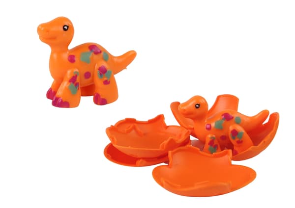 Dinosaurusyllätysmuna 6 cm hahmolla, valitse väri (gul/röd/grön/orange)