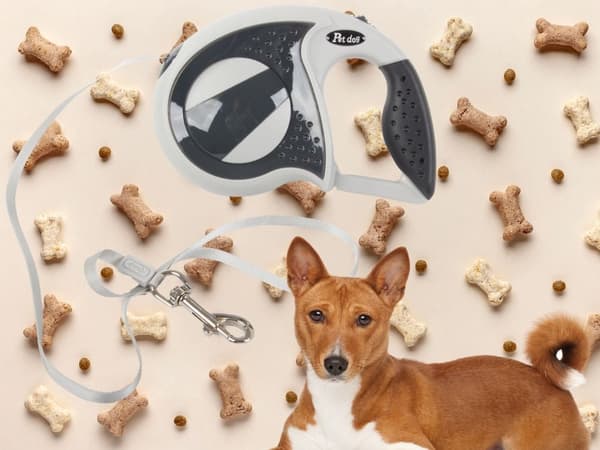 Automatisk hundesnor 5 m sort til hund op til 20 kg