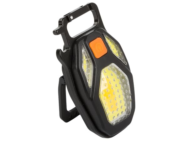 Avainperän taskulamppu COB LED USB-lataus magneetilla ja pullonavaajalla