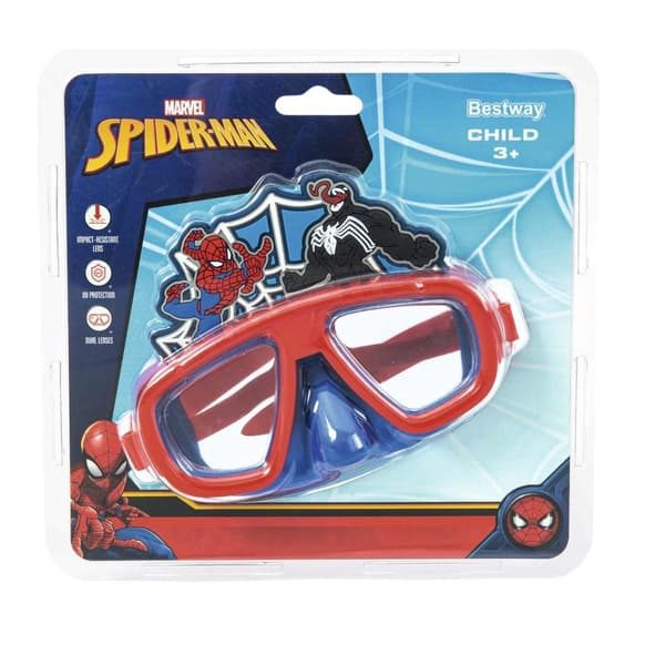 Dykmask barn Spiderman-tema plast/silikon justerbar rem modell 98023