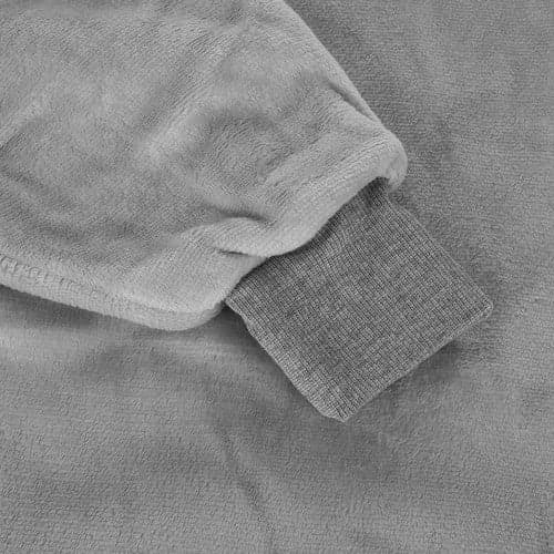 Oversize sweatshirt-viltti hupulla ja taskulla flanelli harmaa XXL