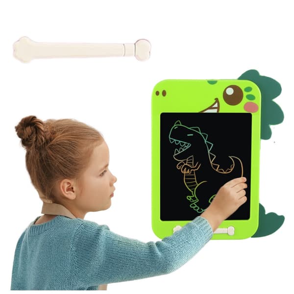 LCD-piirtoalusta lapsille styluksella, vihreä dinosaurus 31x24 cm