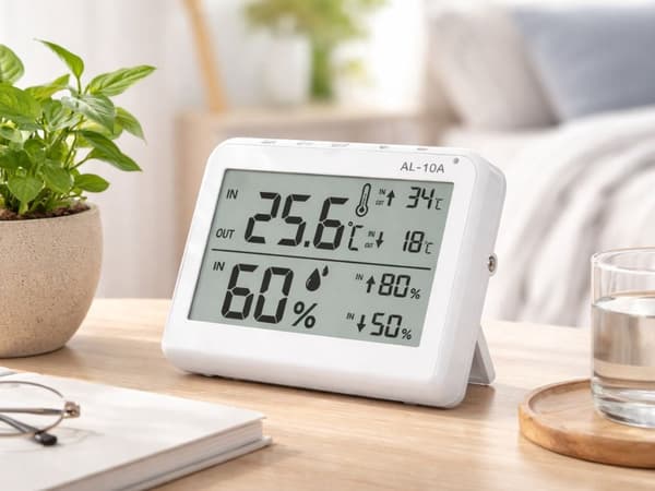 Termometer og hygrometer med ekstern sensor LCD min/max alarm °C/°F