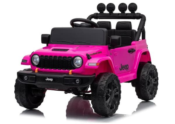 Batteridriven leksaksbil Jeep Rubicon 24V ride-on rosa