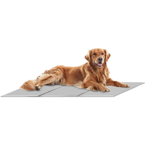 Kølemåtte til hund og kat XXL 110x70 cm grå foldbar gel