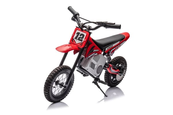 Akun käyttöinen motocross-pyörä punainen A9901 lapsille