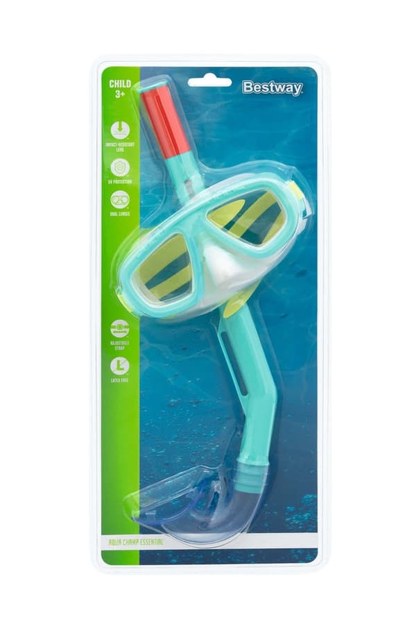 Dykmask och snorkelset barn 3+ år latexfri med UV-skydd
