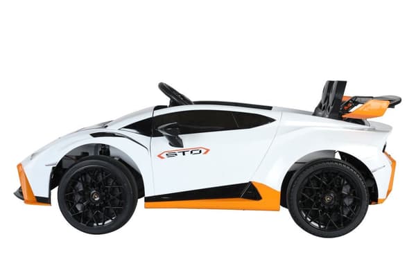 Sähköinen leikkiauto Lamborghini STO Drift valkoinen lapsille