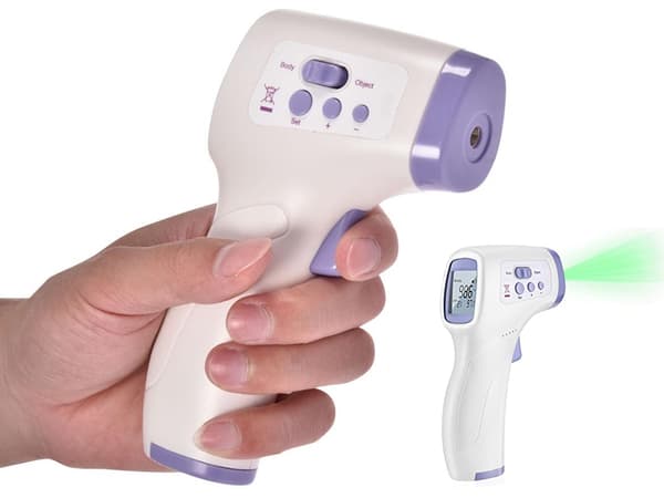 Berøringsfri infrarød febertermometer 1 s LCD hukommelse