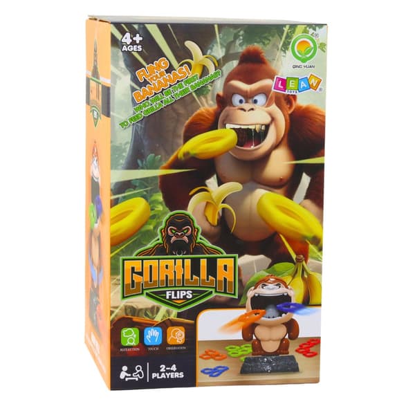 Færdighedsspil ringkast med snurrende gorilla, 20 ringe, 2–4 spillere