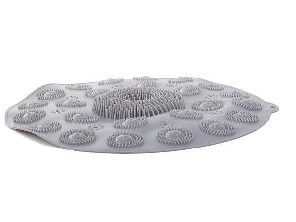 Fodmassagemåtte til bruser/badekar med sugekopper PVC grå 37 cm