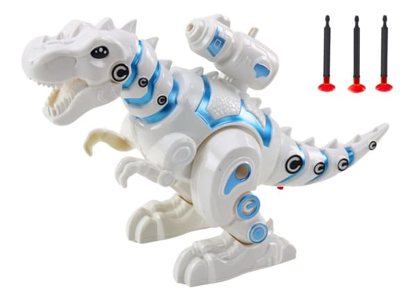 Robotdinosaurie med dartkaster, lys og lyd, 22,5 cm, 6+