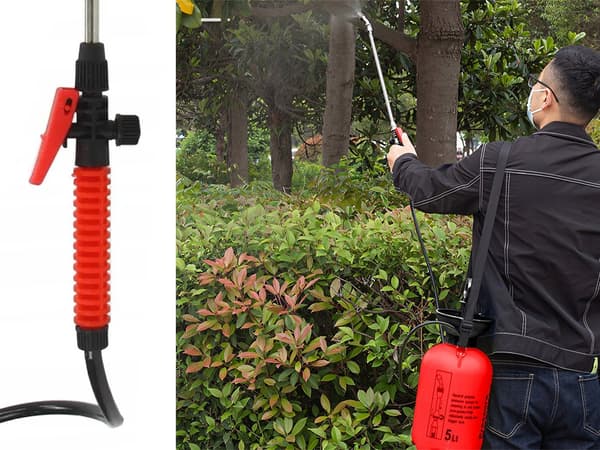 Painepritsi 5 L lanssilla 58 cm ja letkulla 120 cm oranssi