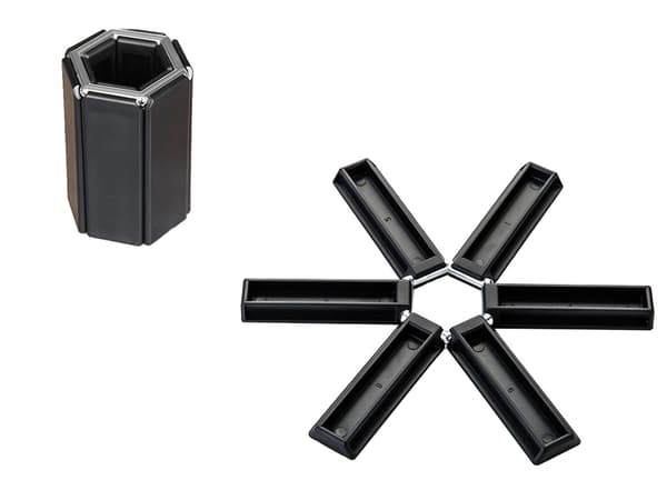 Sammenfoldeligt grydeunderlag 19 cm varmebestandigt 220°C, sort