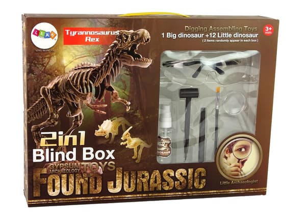 Arkæologikit dinosaurskelet T-Rex 2-i-1 udgravningssæt 3+ år