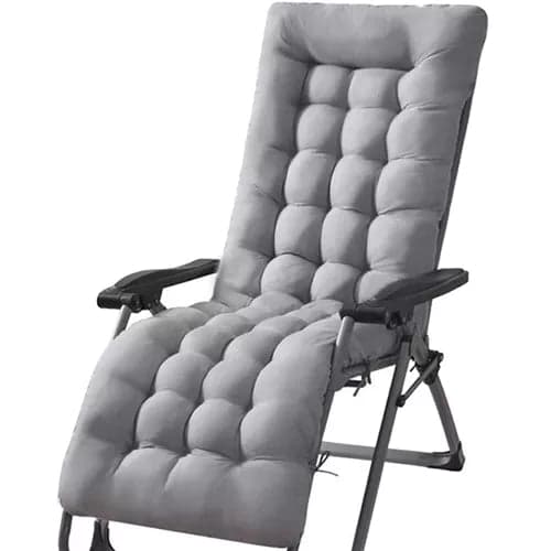 Siddepude loungesofa 173x50x5 cm bomuld med perleskum, stropper