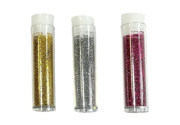 Nagellackset för barn med nageltorkare, 3 lack + 3 glitter, 3+ år