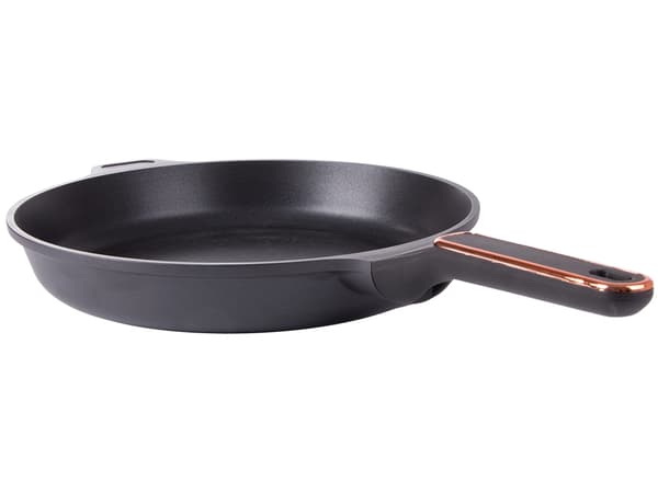 Stegepande 28 cm støbt aluminium non-stick, sort, til induktion
