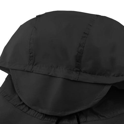 Regnponcho nylon sort universel 130x115 cm med opbevaringspose