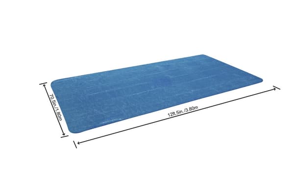Solbeskyttende pooldæksel 404x201 cm til havepool