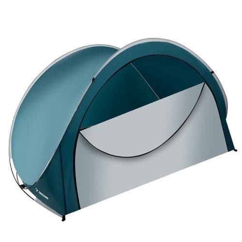 Pop-up strandtelt til 3 personer 200x120x110 cm blå/hvid