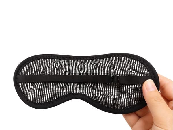 Sovemaske blackout med 20 magneter 22,5x10 cm, sort