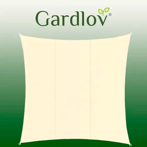 Solsejl firkantet 3,6x3,6 m beige polyester 120 g/m²