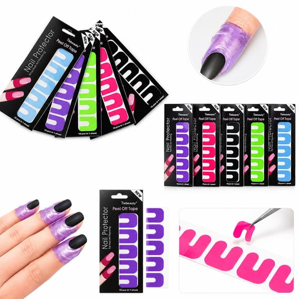 Peel off tejp för nagellack nail art 10-pack 14x9 cm Lila