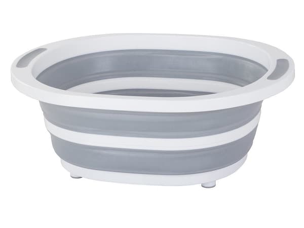 Hopfällbar diskbalja 5 l med avrinningsbräda plast/silikon 40x32 cm