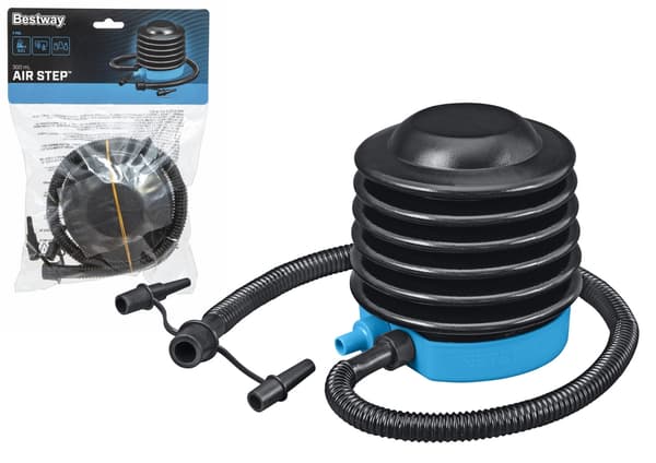 Fotpump 500 cm³ 13 cm med 3 utbytbara munstycken för uppblåsbart