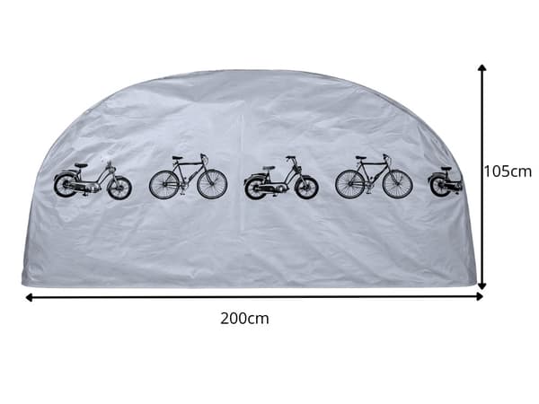 Cykelöverdrag vattenavvisande 200x105 cm silver