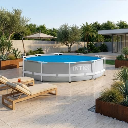 Solcover boblemåtte til rund pool 3,05 m, Ø290 cm (Intex 28011)