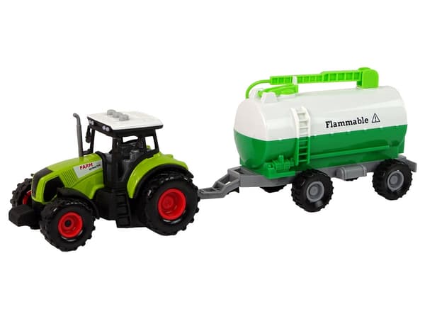 Legetraktor med tankvogn og lyd, 3+ år, batterier medfølger
