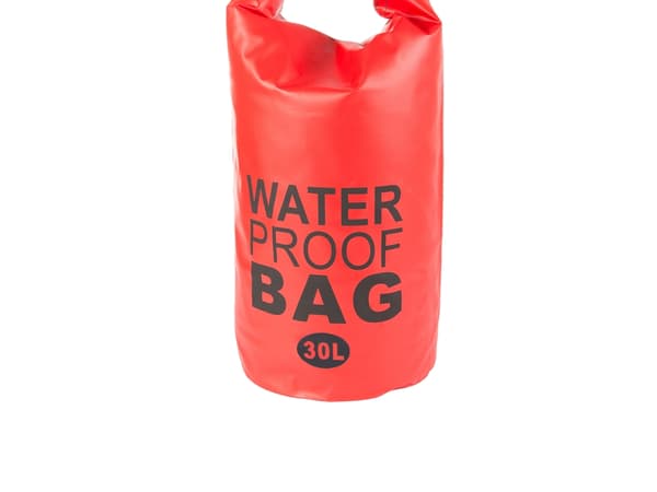 Vedenpitävä dry bag 30 L 70x37 cm remmi roll-top punainen