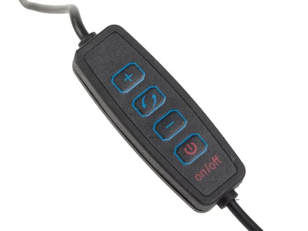 LED-lattiavalaisin 40 cm USB-himmennettävä 3 valotilaa, musta