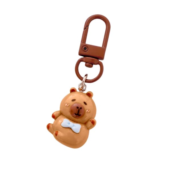 Mini-kapybara-avaimenperät 4 kpl 3 cm muovifiguurit