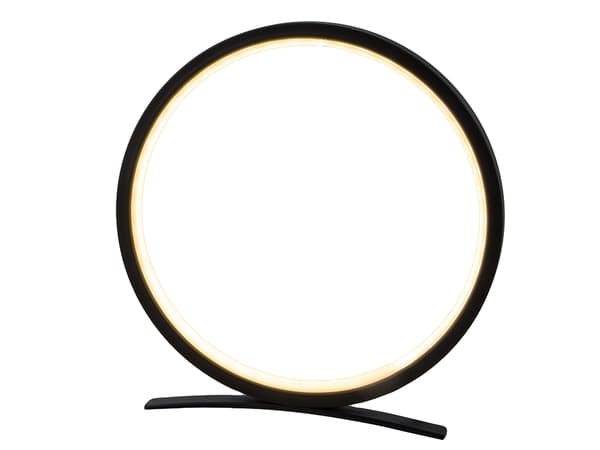 LED-pöytälamppu himmennettävä 3 värilämpötilaa USB musta Ø25 cm