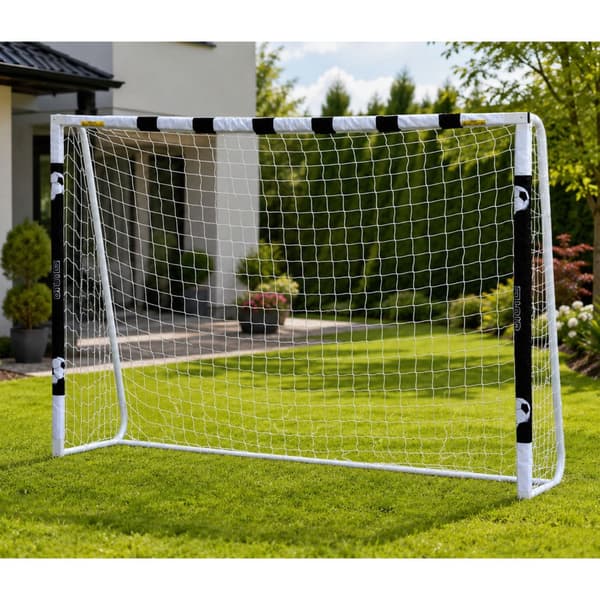 Fotbollsmål 300x200x90 cm med markkrokar, robust rörkonstruktion