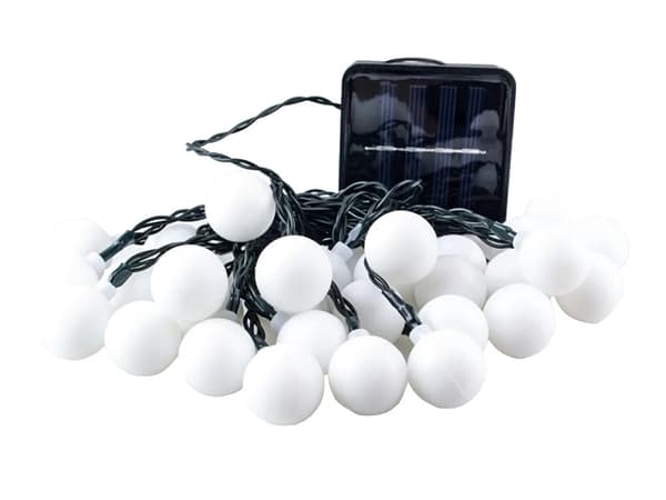 Aurinkokäyttöinen valosarja 20 LED moniväri 4,5 m 8 tilaa