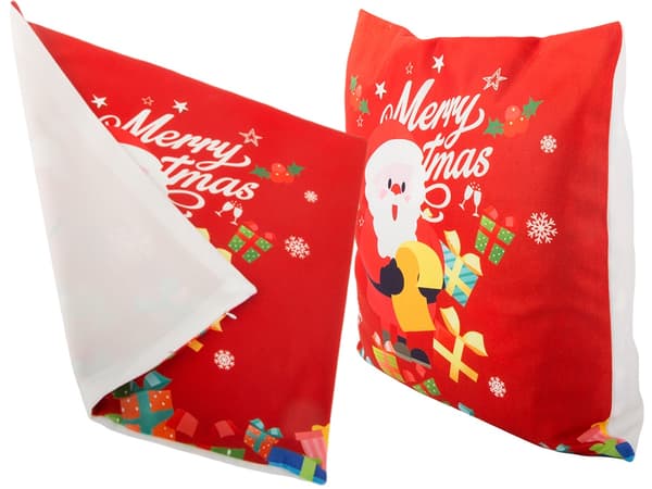 Julkuddfodral 45x45 cm tomtemotiv med dold dragkedja