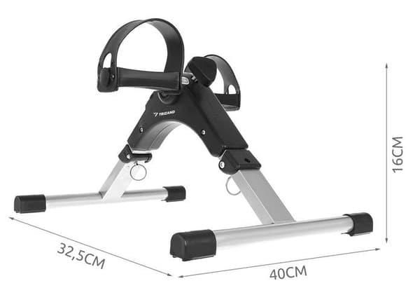 Rehabiliteringscykel 2i1 mini til arme & ben sammenklappelig med LCD