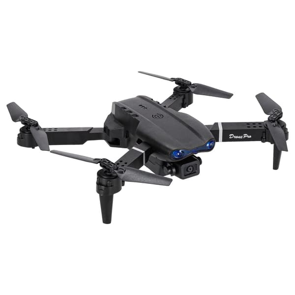 RC-drone med dobbeltkamera 720p, 100 m rækkevidde, taske, sort